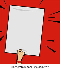 demonstration protest sign vector cartoon illustration easy to use
