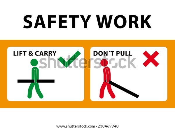 Demonstration Safe Work On White Background Stock Vector (Royalty Free ...