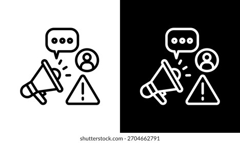 Diseño de conjunto de iconos blancos de demostración