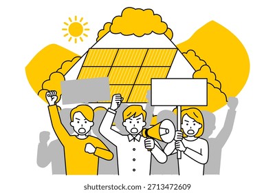 Manifestações contra o desenvolvimento de mega usina de energia solar
