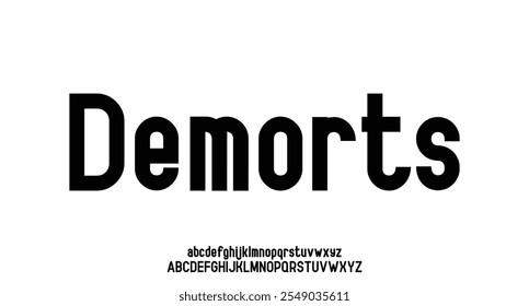 Demorts, Abstract modern urban alphabet fonts. Typography simple sport, technology or fashion digital futuristic creative logo font. vector illustration
