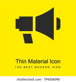 Demostration bright yellow material minimal icon or logo design