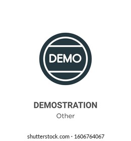 Demostration glyph icon vector on white background. Flat vector demostration icon symbol sign from modern other collection for mobile concept and web apps design.