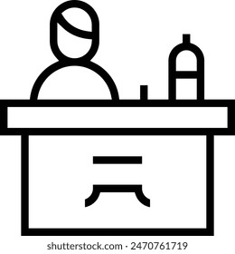 demostration icon. Thin linear style design isolated on white background