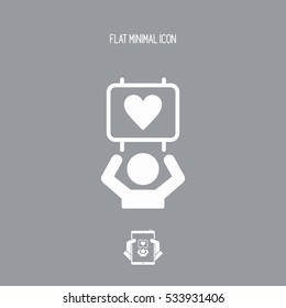 Demostration for peace and love - Vector web icon