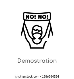 demostration vector line icon. Simple element illustration. demostration outline icon from other concept. Can be used for web and mobile