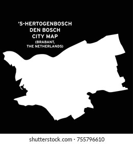 Den Bosch or Hertogenbosch, Brabant, The Netherlands city map vector