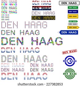 Den Haag (The Hague) text design set