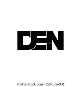 DEN letter monogram logo design vector