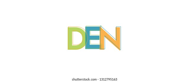 Den word concept. "Den" . Use for cover, banner, blog. 