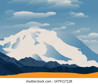 Denali. formerly known as Mount McKinley, is North America's tallest land-based mountain. Standing about 20,310 feet or 6,190 m. above sea level. More than 1,000 climbers visit every year.