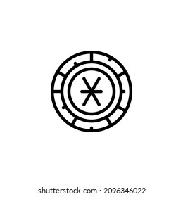 Denarius, coin, money icon. Element of finance signs. Premium quality graphic design icon. Signs and symbols collection icon for websites, web design
