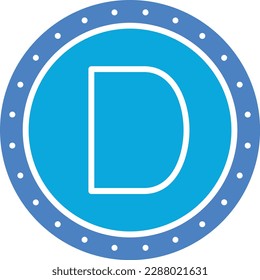 Icono vector denarius. Se puede usar para imprimir, móviles y aplicaciones web.