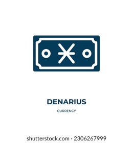 denarius vector icon. denarius, church, christian filled icons from flat currency concept. Isolated black glyph icon, vector illustration symbol element for web design and mobile apps