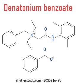 Denatonium benzoate bittering agent. Skeletal formula.