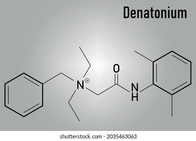Denatonium bittering agent molecule. Skeletal formula.