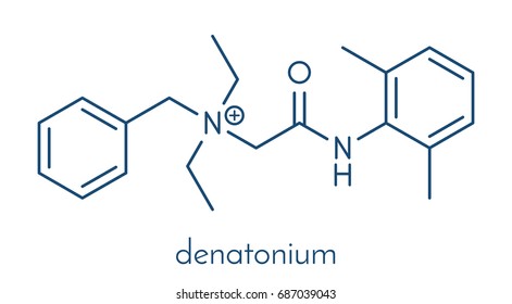 Denatonium bittering agent molecule. Skeletal formula.