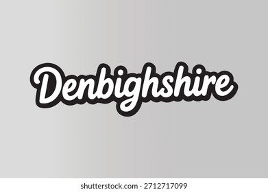 Denbighshire Script Lettering Text Vector
