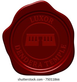 Dendera temple. Sealing wax stamp for design use.