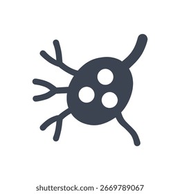 Dendritic Cell Icon Isolated On White Background 

