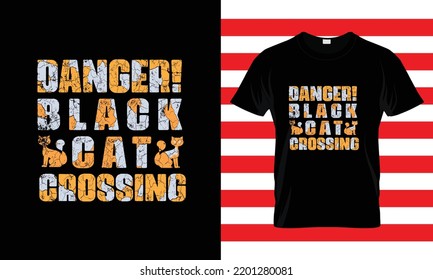 DENGER ! BLACK CAT...HALLOWEEN T SHIRT