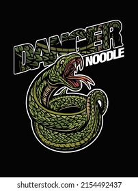 Denger Noodle a snake poster