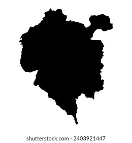 Mapa del distrito de Denguele, división administrativa de Costa de Marfil. Ilustración vectorial.