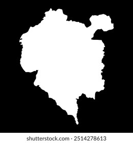 Mapa do distrito de Denguele, divisão administrativa da Costa do Marfim. Ilustração vetorial.