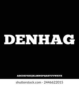 DENHAG, the vintage and retro alphabet, for display font, bold vector typeset