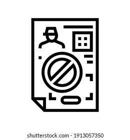 denial allowance line icon vector. denial allowance sign. isolated contour symbol black illustration