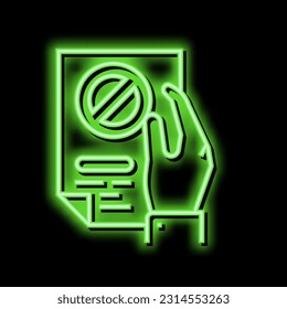denial of entry refugee neon light sign vector. denial of entry refugee illustration