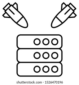 denial-of-service cyber attack Vector Icon Design