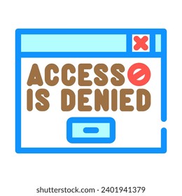 vector de icono de color de acceso denegado. signo de acceso denegado. ilustración de símbolo aislado