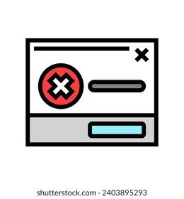 denied access color icon vector. denied access sign. isolated symbol illustration