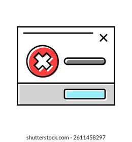denied access color icon vector. denied access sign. isolated symbol illustration
