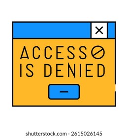 denied access line icon vector. denied access sign. isolated symbol illustration