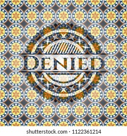 Denied arabesque badge. arabic decoration.