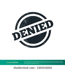 Denied Banner Vector Template Illustration Design. Vector EPS 10.