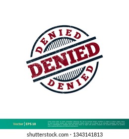 Denied Banner Vector Template Illustration Design. Vector EPS 10.