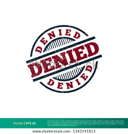 Denied Banner Vector Template Illustration Design. Vector EPS 10.