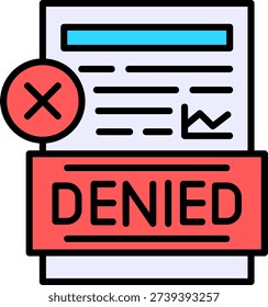 Denied Creative Vector Icon Design
