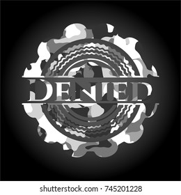 Denied grey camouflage emblem