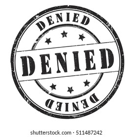 Denied grunge stamp, vector illustration