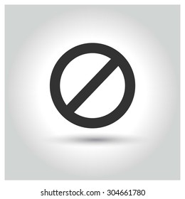 denied icon. concept web buttons. vector illustration. Flat design style