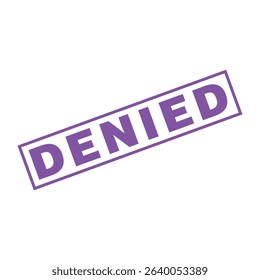 Denied Letter Rubber Stamp Vector Design Template