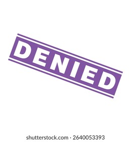 Denied Letter Rubber Stamp Vector Design Template