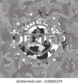 Denied on grey camo pattern