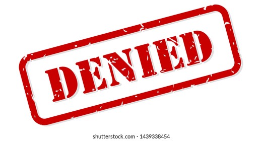Denied red rubber stamp vector isolated