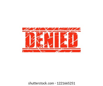 Denied red stamp