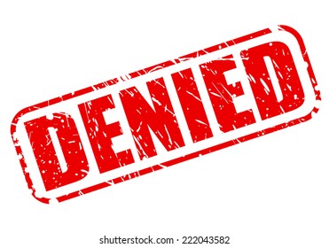 Denied red stamp text on white